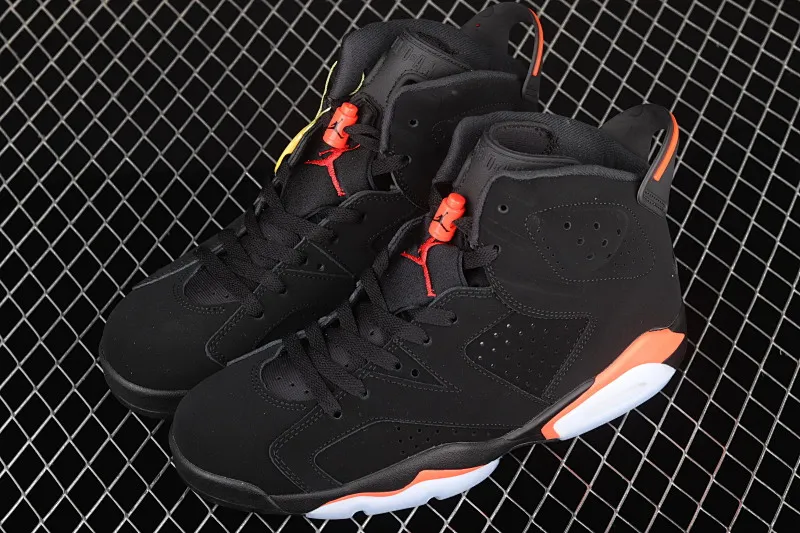 All categories Air Jordan Jordan series basketball shoes Air Jordan 6 G version Air Jordan 6 Infrared AJ6 black red Joe 6 black infrared 3M reflective basketball men's shoes 384664-060